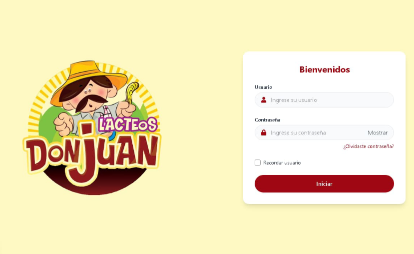 Sistema de reportes Lácteos San Juan